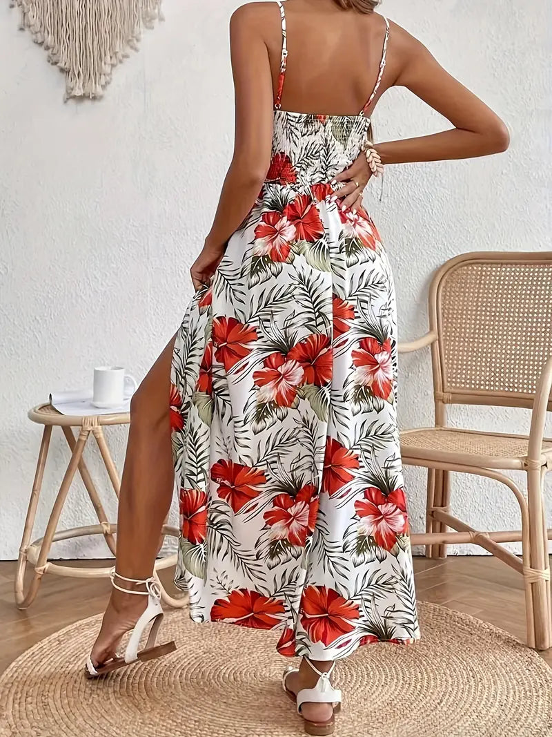 freja | blomstret midikjole til sommerfester