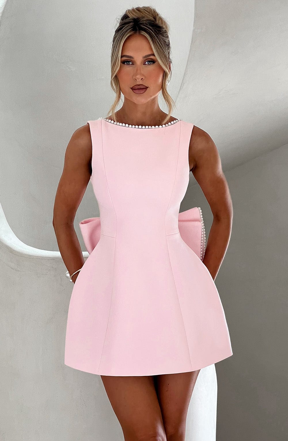 freja | chic minikjole rosa
