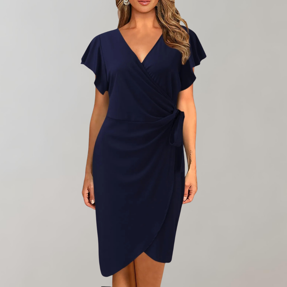 eliza | elegant sommerkjole marineblå