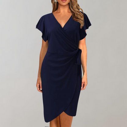 eliza | elegant sommerkjole marineblå
