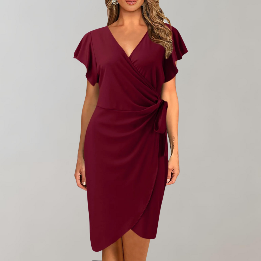 eliza | elegant sommerkjole bordeaux