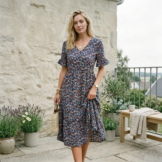 Freja | Sommerkjole med blomsterprint