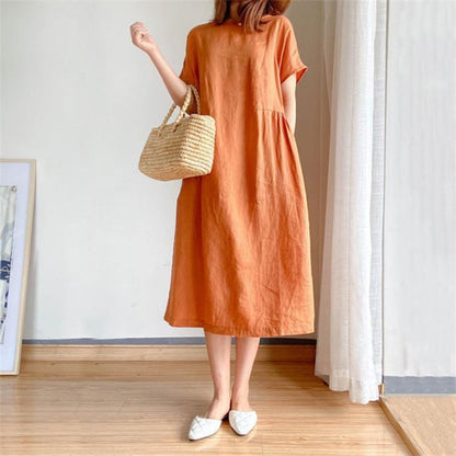 penny | sommerkjole med korte ærmer orange