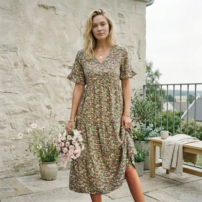Freja | Sommerkjole med blomsterprint