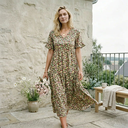 Freja | Sommerkjole med blomsterprint