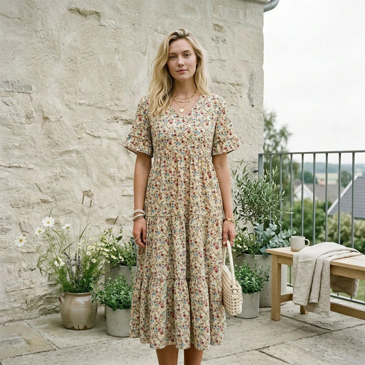 Freja | Sommerkjole med blomsterprint