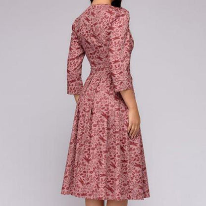 rosa | blomstret midikjole med elegance